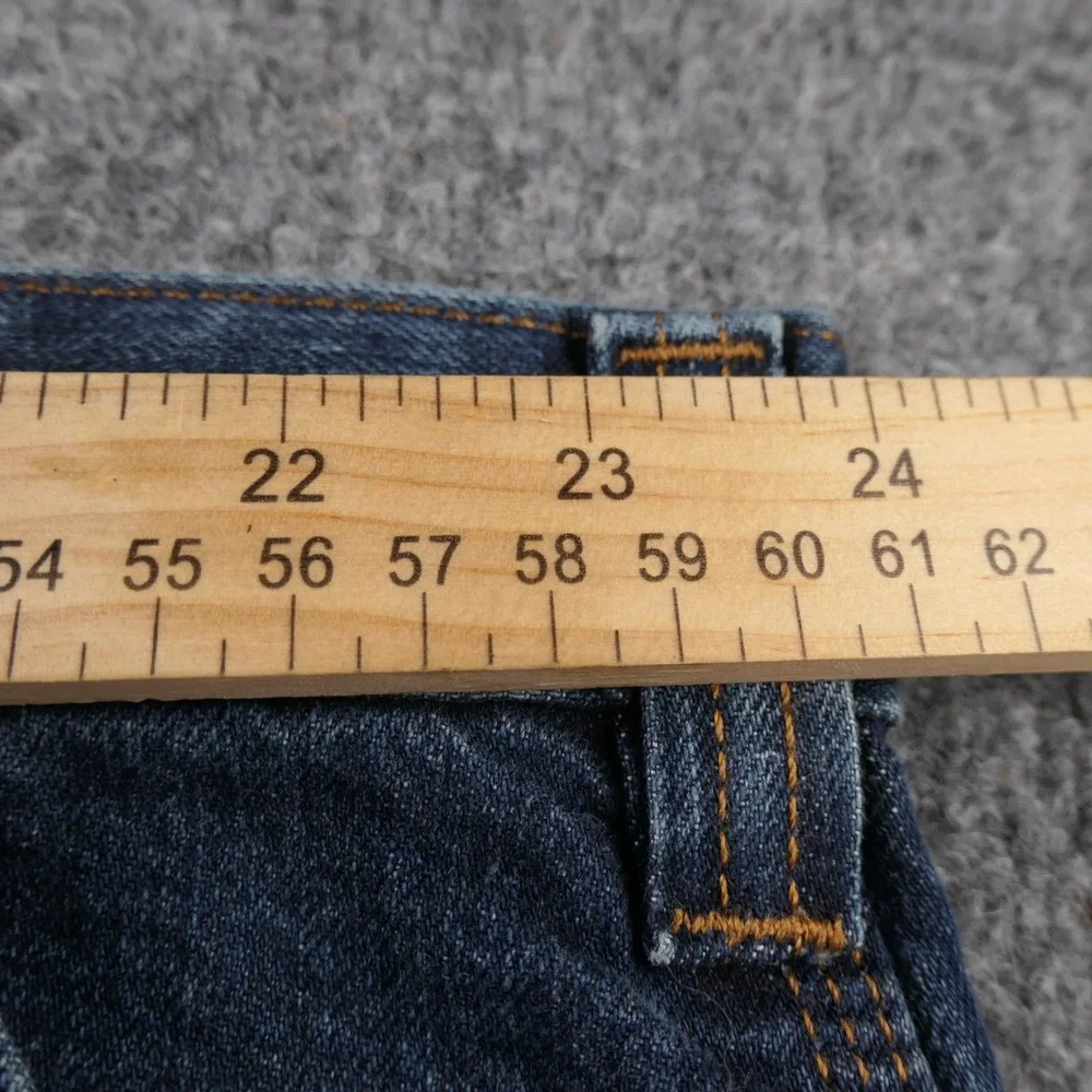 Carhartt Jeans Mens 46x30 Blue Carpenter Workwear Loose Straight Denim Dungaree